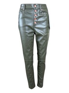 TINSELTOWN (Macy's) Hi-Rise Vintage Skinny Vegan Leather Trousers, Size 5/27.